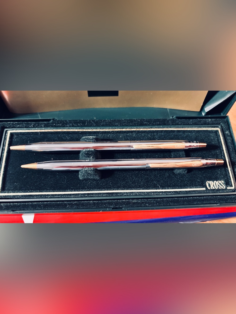 Vintage CROSS Writing Set – Ballpoint Pen + Mechanical Pencil – Boxed